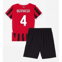 AC Milan Ismael Bennacer #4 Heimtrikotsatz Kinder 2024-25 Kurzarm (+ Kurze Hosen)